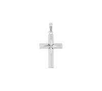 Amor Motivanhänger für Damen und Herren, Unisex, 925 Sterling Silber | Kreuz, silber Silber