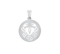Amor Motivanhänger 925 Sterling Silber Unisex Damen Herren Anhänger, Silber, Krebs, Kommt in Schmuck Geschenk Box, 2028050