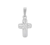 Amor Motivanhänger für Damen und Herren, Unisex, 925 Sterling Silber | Kreuz, silber Silber