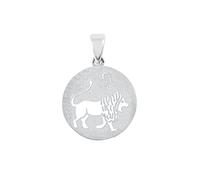 Amor Motivanhänger 925 Sterling Silber Unisex Damen Herren Anhänger, Silber, Löwe, Kommt in Schmuck Geschenk Box, 2028051