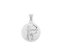 Amor Motivanhänger 925 Sterling Silber Unisex Damen Herren Anhänger, Silber, Schütze, Kommt in Schmuck Geschenk Box, 2028055