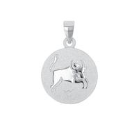 Amor Motivanhänger 925 Sterling Silber Unisex Damen Herren Anhänger, Silber, Stier, Kommt in Schmuck Geschenk Box, 2028048