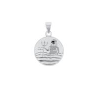 Amor Motivanhänger 925 Sterling Silber Unisex Damen Herren Anhänger, Silber, Wassermann, Kommt in Schmuck Geschenk Box, 2028057