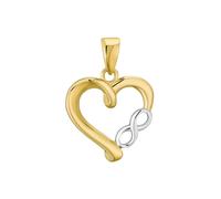 Amor Motivanhänger Damen Anhänger, 1,8 cm, Bicolor, Infinity/Love, Kommt in Schmuck Geschenk Box, 2013623