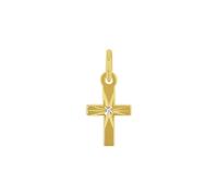 Amor Motivanhänger Damen Anhänger, 1,6 cm, Gold, Kreuz, Kommt in Schmuck Geschenk Box, 9218479