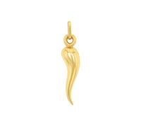 Amor Motivanhänger Damen Anhänger, 2,4 cm, Gold, italienisches Glückshorn, Kommt in Schmuck Geschenk Box, 2013624