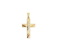 Amor Motivanhänger für Damen, Gold 585 | Kreuz, gold Tricolor