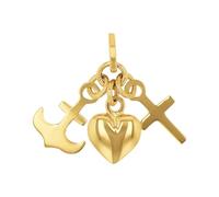 Ketten-Anhänger AMOR "Glaube, Liebe, Hoffnung, 2015249" Schmuckanhänger Gr. Gelbgold 585, 0,5 g, goldfarben Damen Anhänger Gold 585 (61951302-0)