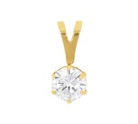Amor Motivanhänger Damen, Gold, onesize, 6 mm, Zirkonia, Weiß, Gold 375/9 ct 2013658