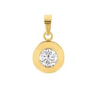 Amor Motivanhänger Damen, Gold, onesize, 8 mm, Weiß, Gold 585/14 ct 9038725