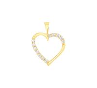 Amor Motivanhänger für Damen, Gold 585, Zirkonia synth. | Herz, gold Gold