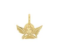 Amor Motivanhänger 925 Sterling Silber Damen Anhänger, 1 cm, Gold, Engel, Kommt in Schmuck Geschenk Box, 2039031