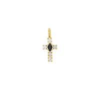 Amor Motivanhänger Damen, Gold, onesize, 7 mm, Weiß, Schwarz, Gold 375/9 ct 2039172