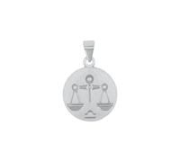 Amor Motivanhänger 925 Sterling Silber Unisex Damen Herren Anhänger, Silber, Waage, Kommt in Schmuck Geschenk Box, 2028053