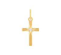 Amor Anhänger Motivanhänger Kreuz – Gold 585, Zirkonia synth., Unisex, 2 cm