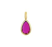 Amor Motivanhänger Gold 375/9ct Damen Anhänger, mit Glas, 1,5 cm, Gold, Kommt in Schmuck Geschenk Box, 2039164