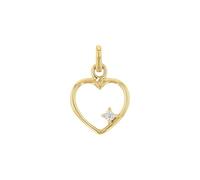 Amor Motivanhänger Damen, Gold, onesize, 10 mm, Weiß, Gold 375/9 ct 2039176