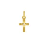 Kreuz-Anhänger AMOR "9218479" Schmuckanhänger Gr. Gelbgold 585, 0,26 g, gelb (gelbgoldfarben) Damen Anhänger Made in Germany (64662219-0)