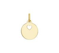 Amor Motivanhänger Gold 375/9ct Damen Anhänger, 1,8 cm, Gold, Herz, Kommt in Schmuck Geschenk Box, 2039174