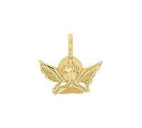 Amor Motivanhänger 925 Sterling Silber Damen Anhänger, 1 cm, Gold, Engel, Kommt in Schmuck Geschenk Box, 2039031