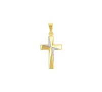 Amor Motivanhänger Unisex Damen Herren Anhänger, 2,5 cm, Bicolor, Kreuz, Kommt in Schmuck Geschenk Box, 2013417
