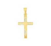 Amor Motivanhänger Unisex Damen Herren Anhänger, 2,6 cm, Gold, Kreuz, Kommt in Schmuck Geschenk Box, 9038572