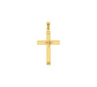 Amor Motivanhänger Unisex Damen Herren Anhänger, 3,2 cm, Gold, Kreuz, Kommt in Schmuck Geschenk Box, 2013516