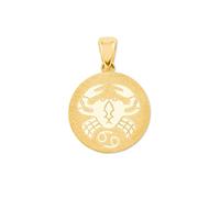 Amor Motivanhänger Unisex Damen Herren Anhänger, Gold, Krebs, Kommt in Schmuck Geschenk Box, 2020784