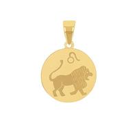 Amor Motivanhänger Unisex Damen Herren Anhänger, Gold, Löwe, Kommt in Schmuck Geschenk Box, 2020795