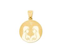 Amor Motivanhänger Unisex Damen Herren Anhänger, Gold, Zwillinge, Kommt in Schmuck Geschenk Box, 2020783