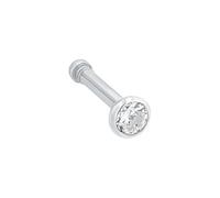 Amor Damen Nasenpiercing aus 925er Sterling Silber mit Zirkonia (synth.), 0,6 cm, Silber, Kommt in Schmuck Geschenk Box, 9037445