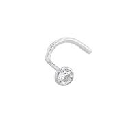 Amor Nasenpiercing Damen, Silber, onesize, 3 mm, Zirkonia synth., Weiß, Silber 925, rhodiniert 9037339