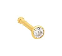 amor - Nasenpiercing für Damen, Gold 750, Zirkonia synth. Schmuck-Set