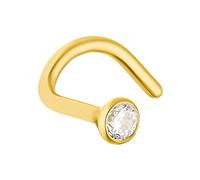 amor - Nasenpiercing für Damen, Gold 750, Zirkonia synth. Schmuck-Set