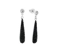 Amor Ohrhänger Damen, Schwarz, onesize, 6 mm, Schwarz, Silber 925, rhodiniert 9354061