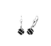 Amor Ohrhänger Damen, Schwarz, onesize, 7 mm, Onyx, Schwarz, Silber 925, rhodiniert 2017170