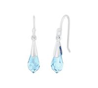 Amor Ohrhänger für Damen, 925 Sterling Silber, Preciosa, blau Blau