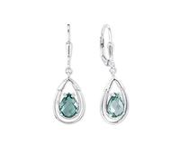 Amor Ohrhänger für Damen, 925 Sterling Silber, Spinell synth., grün Grün