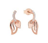 amor - Ohrhänger für Damen, 925 Sterling Silber, Zirkonia synth. | Blatt Ohrringe