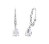 Paar Ohrhänger AMOR "Tropfen, 2033577" Ohrringe Gr. Silber 925 (Sterlingsilber), bunt (silberfarben, weiß, weiß) Damen Ohrhänger mit Zirkonia (synth.) (53679821-0)