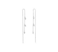 Amor Ohrhänger Damen, Silber, onesize, 3 mm, Zirkonia synth., Weiß, 1 mm, Silber 925, rhodiniert 2028524