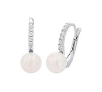 Paar Ohrhänger AMOR "9354351" Ohrringe Gr. Silber 925 (Sterlingsilber)-Perlen, weiß (silberfarben,weiß,weiß, kristallweiß) Damen (72974341-0) silberfarben,weiß,weiß, kristallweiß