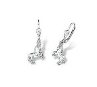 Amor Ohrhänger 925 Sterling Silber Mädchen Kinder Ohrschmuck, 2,6 cm, Silber, Pferd, Kommt in Schmuck Geschenk Box, 9526741