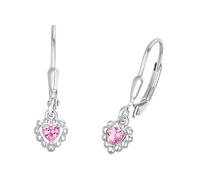 Paar Ohrhänger AMOR "2021295", rosa (silberfarben,rosa, rosa), Ohrringe, Mädchen, Silber 925 (Sterlingsilber), mit Zirkonia (synth.) (58282909-0) silberfarben,rosa, rosa
