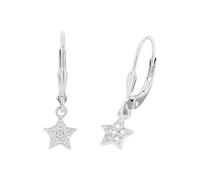 Amor Ohrhänger Mädchen, Silber, onesize, Stern, 7 mm, Zirkonia synth., Weiß, Silber 925, rhodiniert 2021265