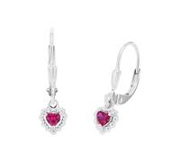 Amor Ohrhänger 925 Sterling Silber Mädchen Kinder Ohrschmuck, mit Zirkonia synth., Herz, Kommt in Schmuck Geschenk Box