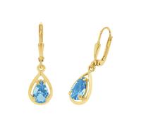 Amor Ohrhänger Damen, Blau, onesize, 8 mm, Blau, Gold 375/9 ct 2021569