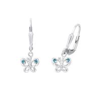 Amor Ohrhänger 925 Sterling Silber Mädchen Kinder Ohrschmuck, mit Zirkonia synth., 2,3 cm, Silber, Schmetterling, Kommt in Schmuck Geschenk Box, 9529636