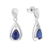 amor - Ohrhänger für Damen, 925 Sterling Silber, Zirkonia synth. Ohrringe Weiss