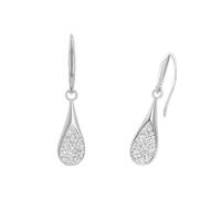 Amor Ohrhänger Edelstahl Damen Ohrschmuck, mit Zirkonia synth., 2,8 cm, Silber, Kommt in Schmuck Geschenk Box, 2022607